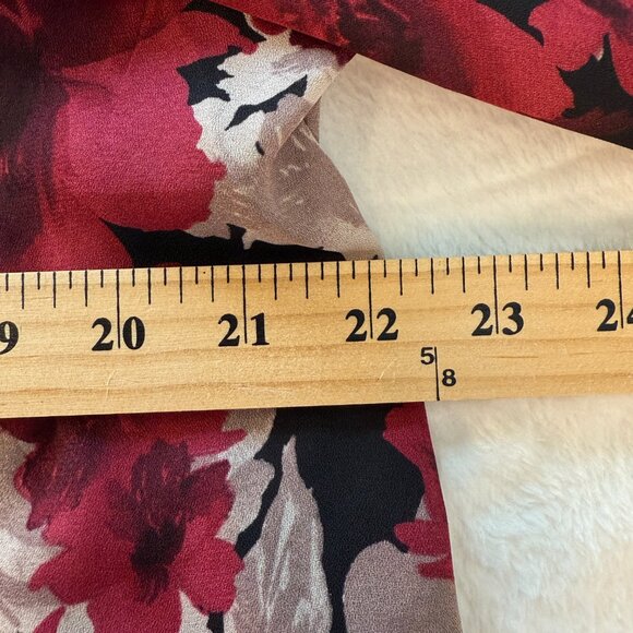 Avenue Women’s Sheer Cardigan Red Tan Chiffon Kimono Tunic Plus Size 14/16 - Picture 6 of 6